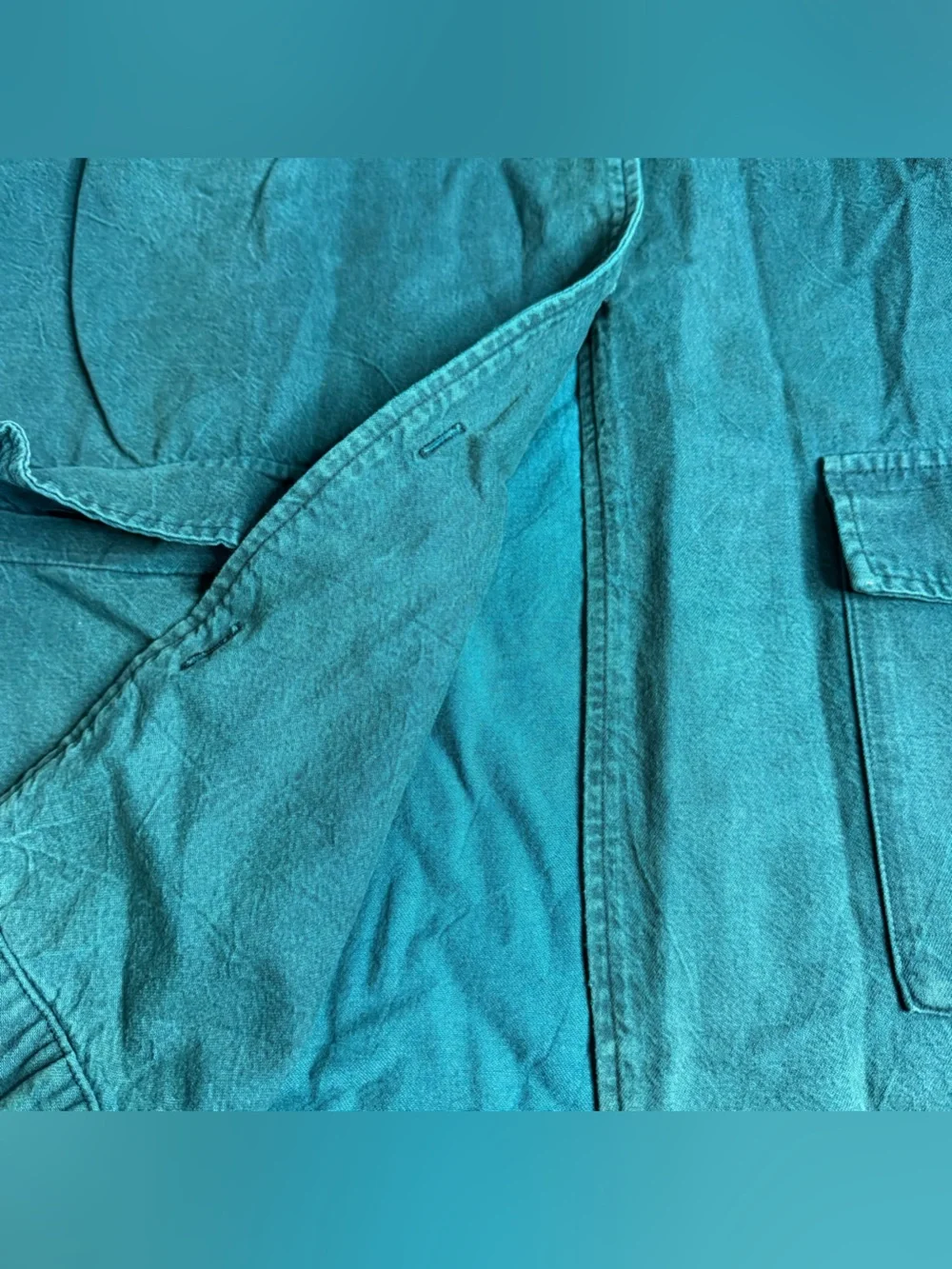 The North Face button down shirt jacket Medium Large green vintage lightweight